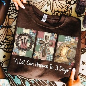 Brown Graphic T-Shirt with Inspirational Quote
